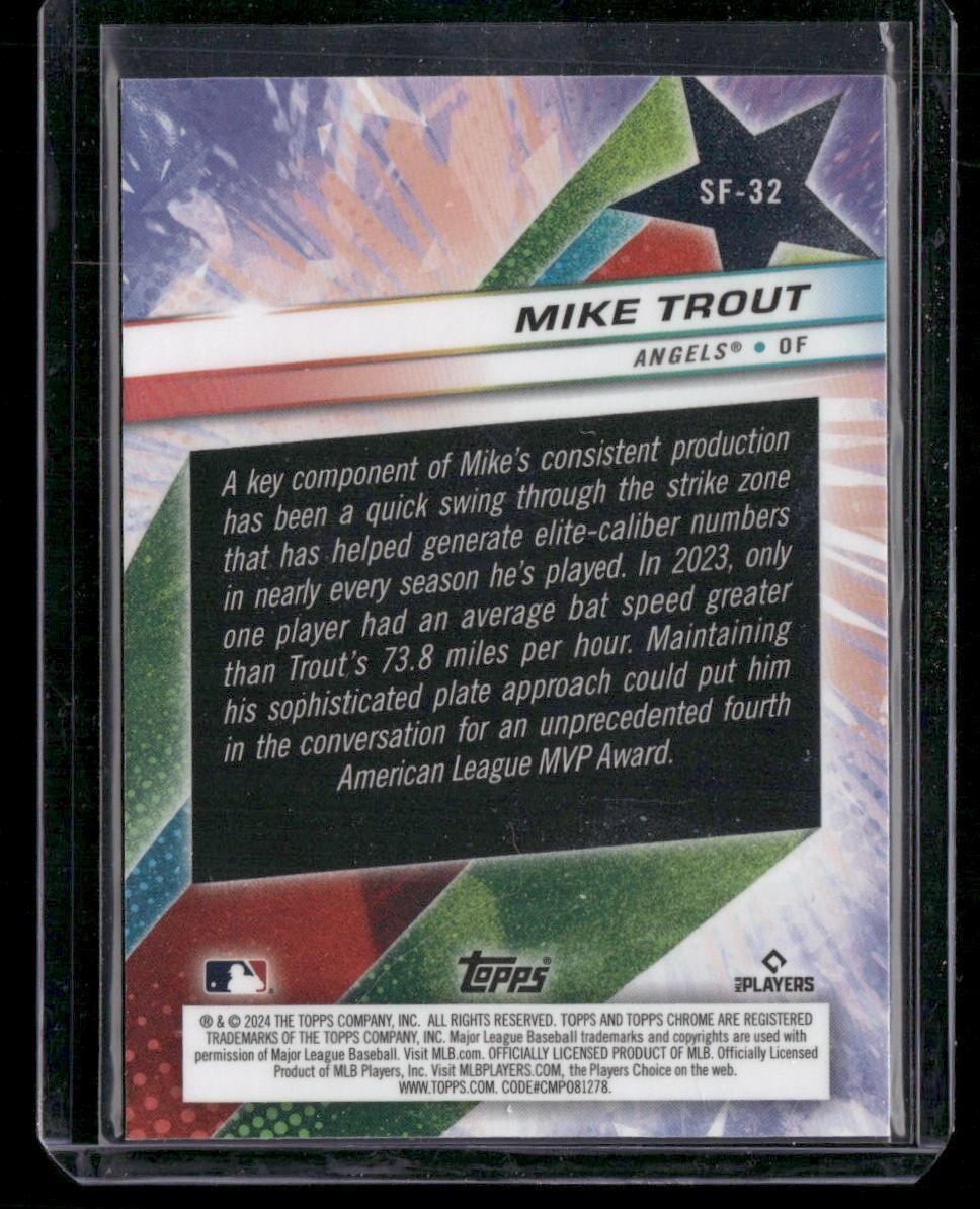 2024 Topps Chrome Cosmic #SF-32 Mike Trout Starfractor