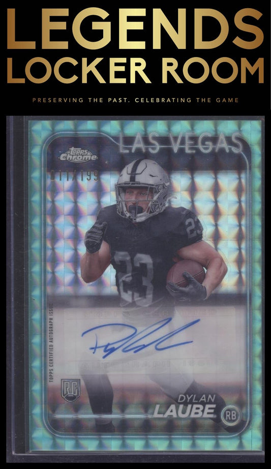 2024 Topps Chrome Dylan Laube Rookie Auto Aqua Sonar Refractor /199