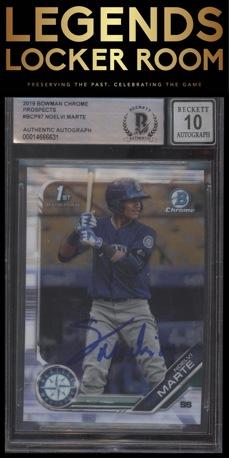 2019 Bowman Chrome Prospects #BCP97 Noelvi Marte Autograph