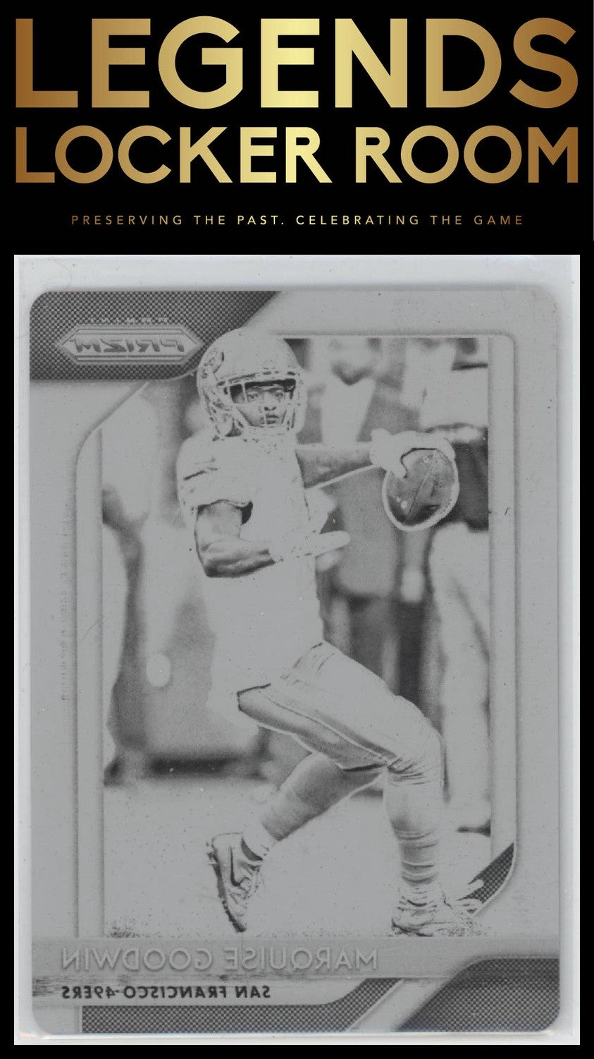 2019 Plates and Patches #29 Marquise Goodwin 2018 Prizm Printing Plate Black 1/1
