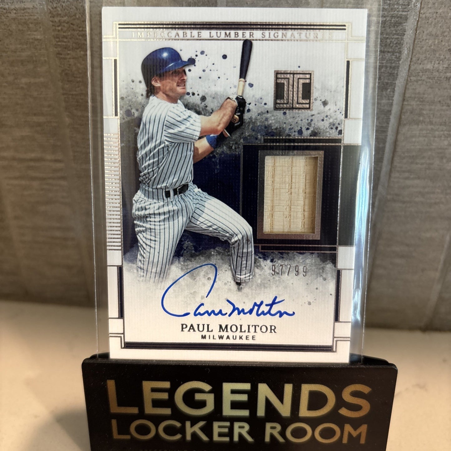 2025 Panini Impeccable Paul Molitor Impeccable Lumber Signatures /99
