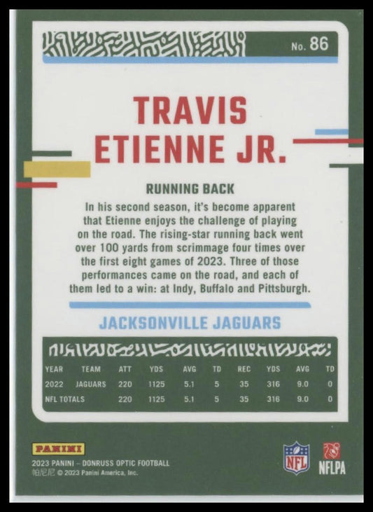 2023 Donruss Optic #86 Travis Etienne Jr.