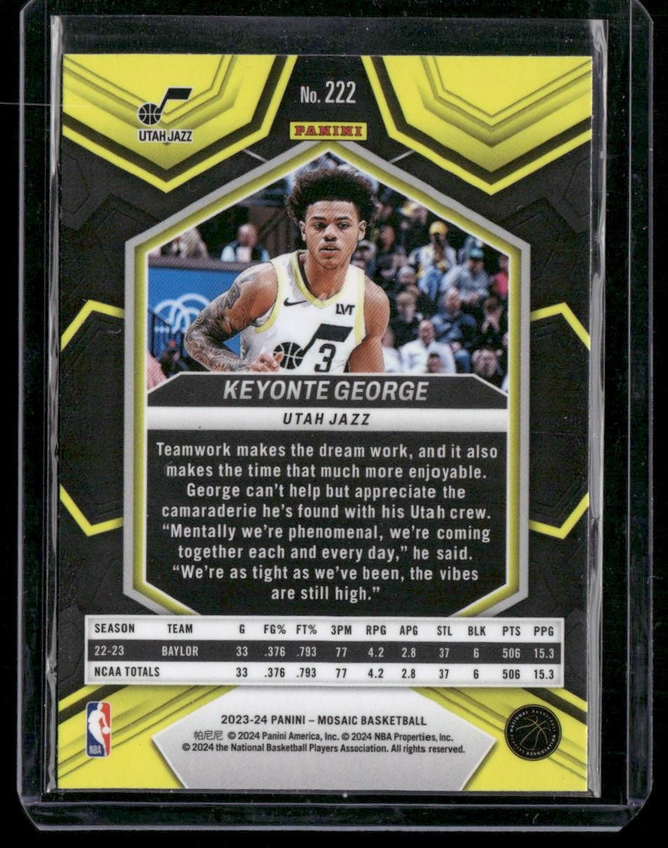 2023-24 Panini Mosaic #222 Keyonte George
