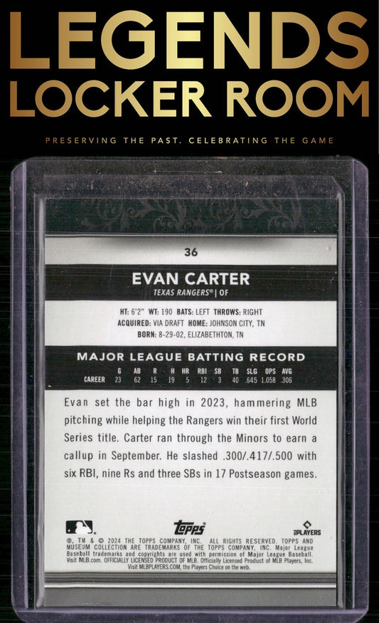 2024 Topps Museum Collection #36 Evan Carter