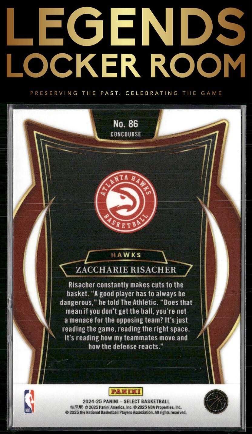 2024-25 Panini Select #86 Zaccharie Risacher