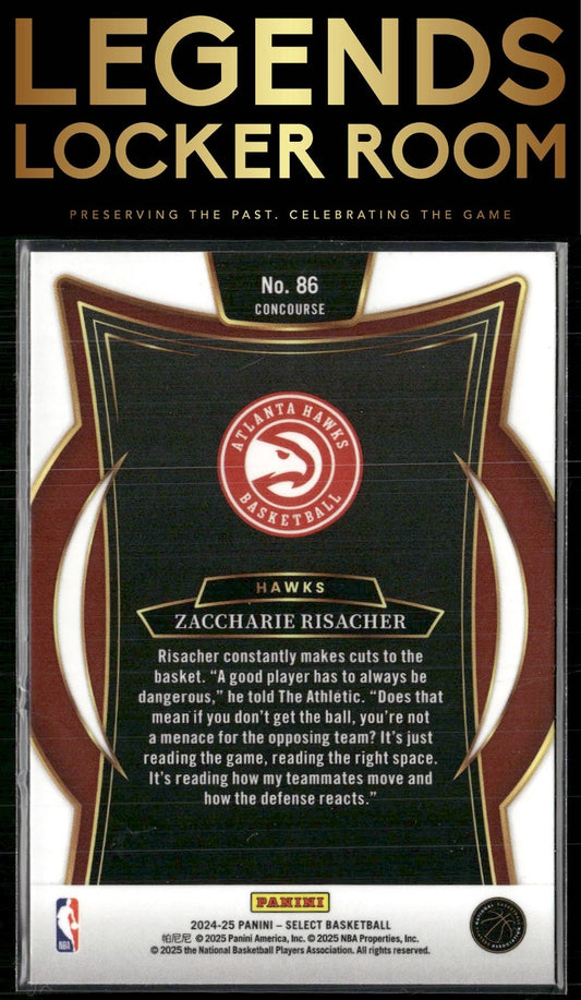 2024-25 Panini Select #86 Zaccharie Risacher
