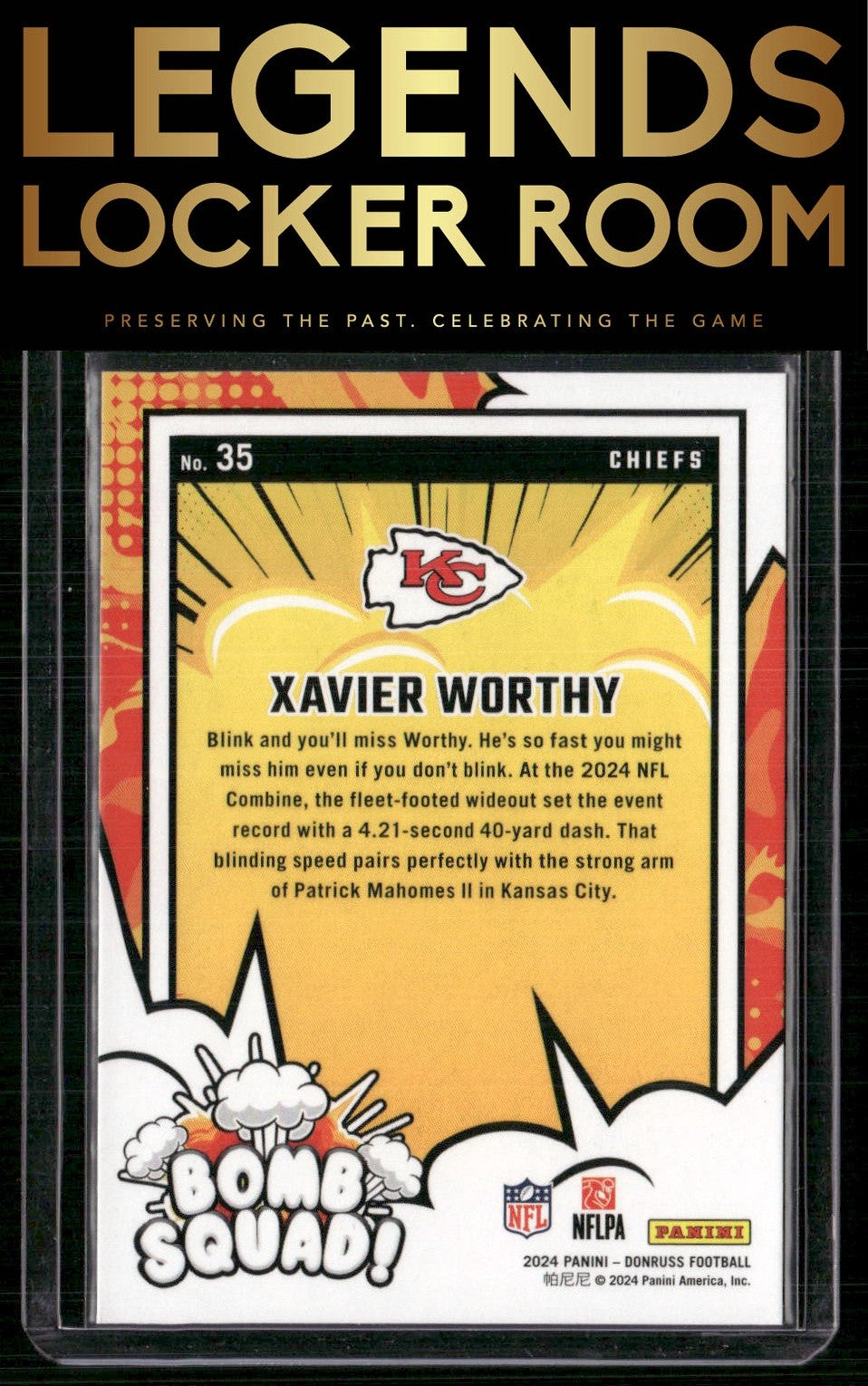 2024 Donruss #35 Xavier Worthy Bomb Squad