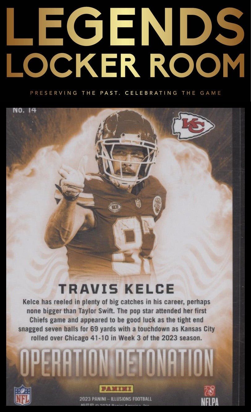 2023 Panini Illusions #14 Travis Kelce Operation Detonation