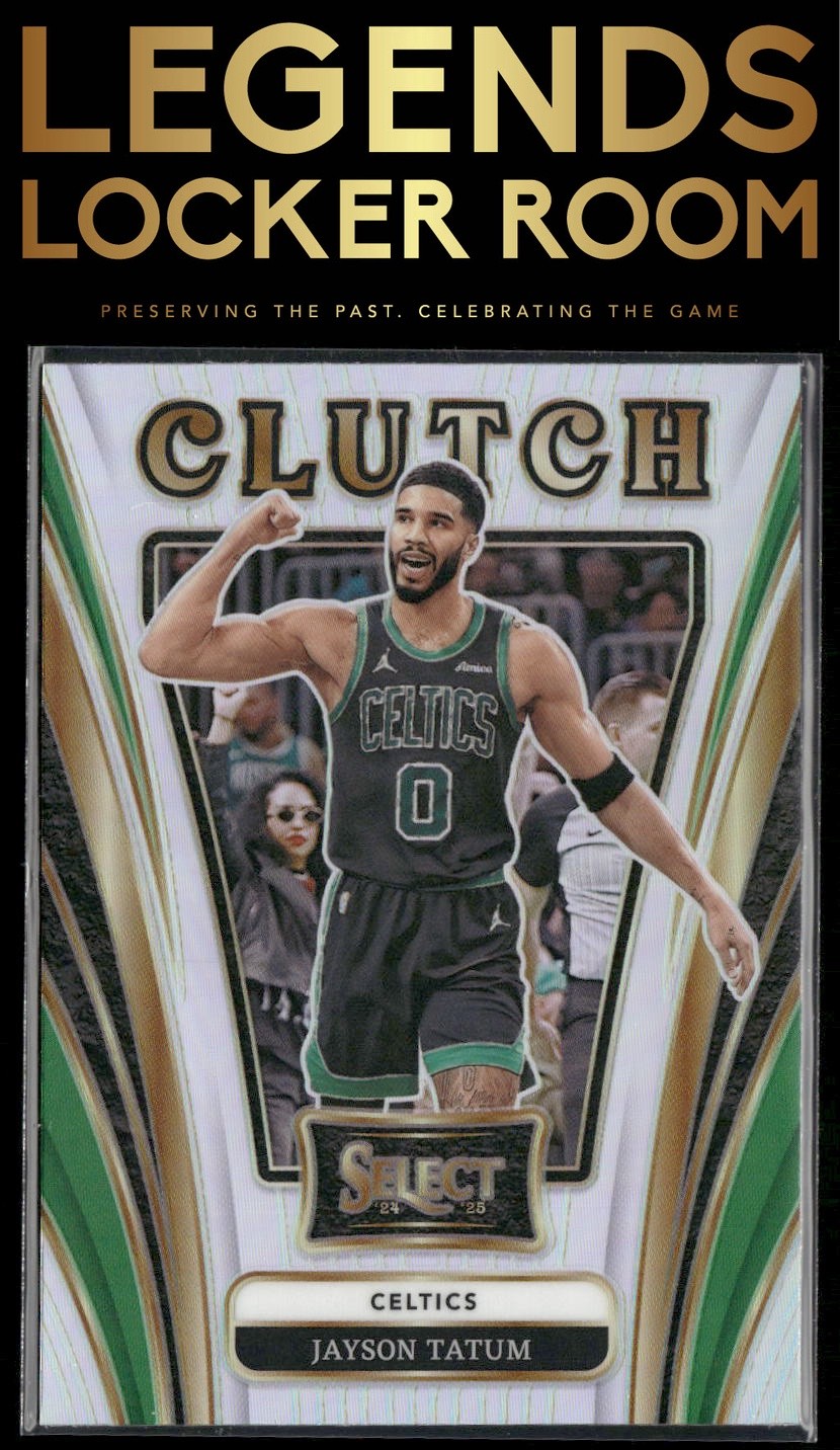 2024-25 Panini Select #24 Jayson Tatum Clutch Silver Prizms