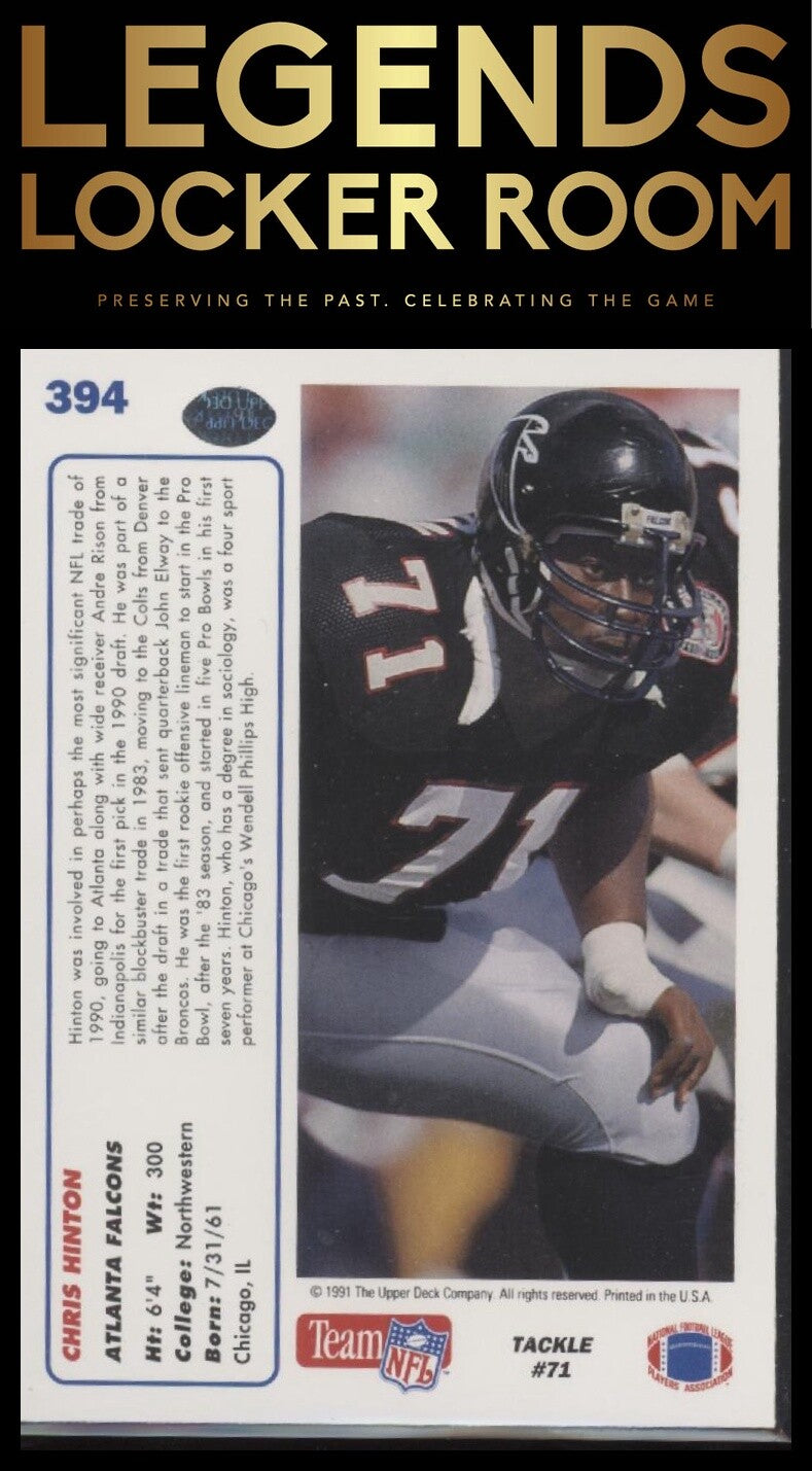1991 Upper Deck #394b Chris Hinton