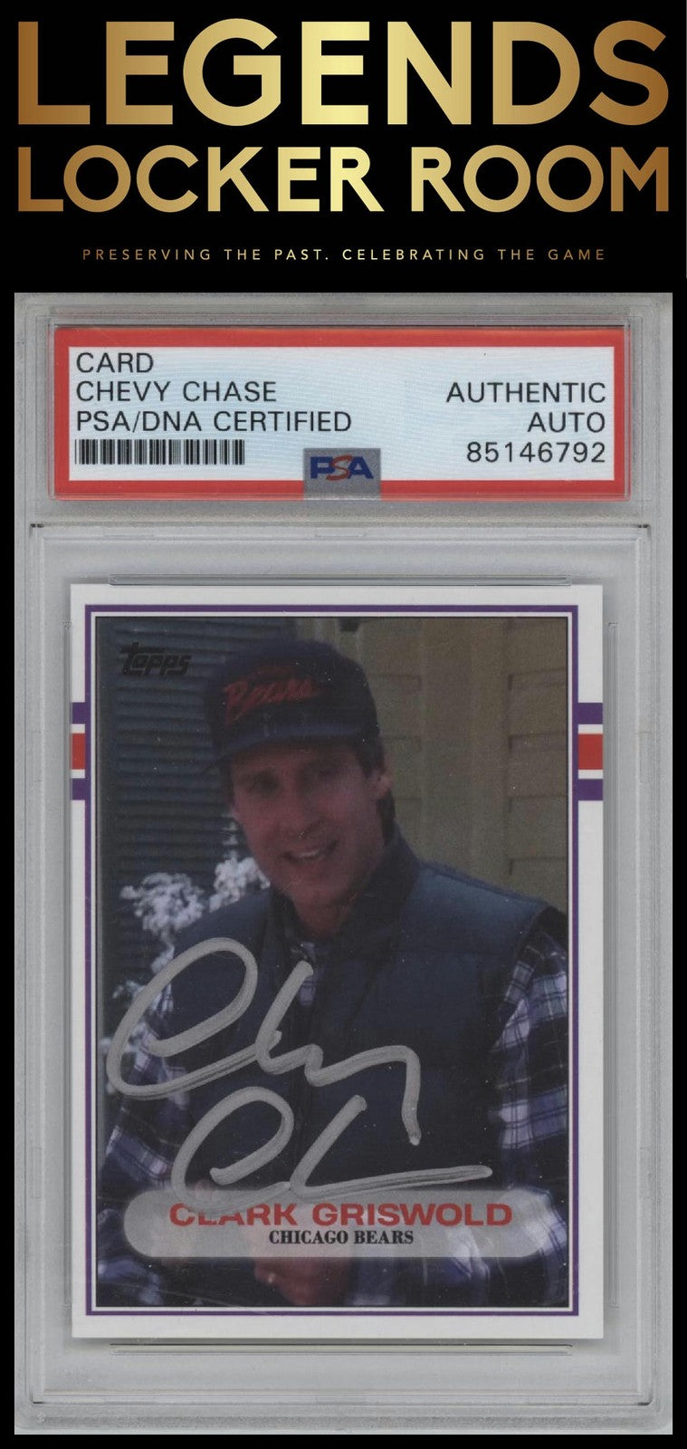 Topps #056 Chevy Chase Christmas Vacation PSA Authentic