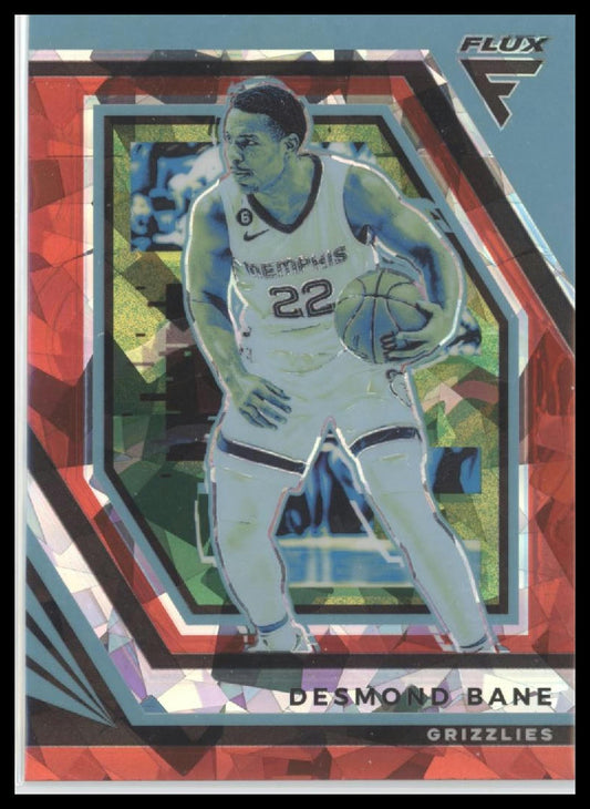 2022-23 Panini Flux #160 Desmond Bane Red Cracked Ice