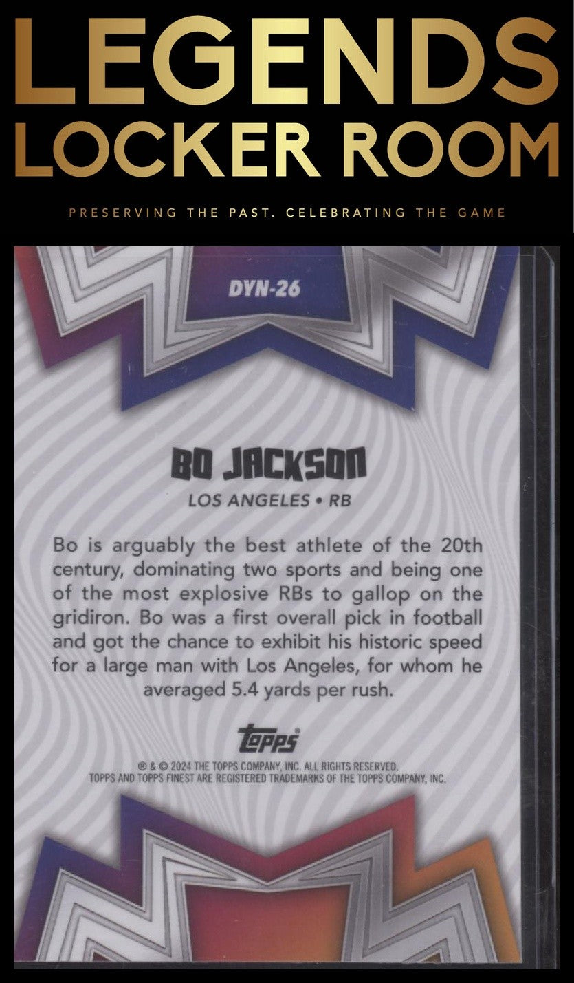 2024 Finest #DYN-26 Bo Jackson Dynamos Sky Blue Refractor #/150