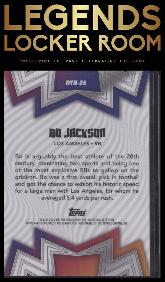 2024 Finest #DYN-26 Bo Jackson Dynamos Sky Blue Refractor #/150