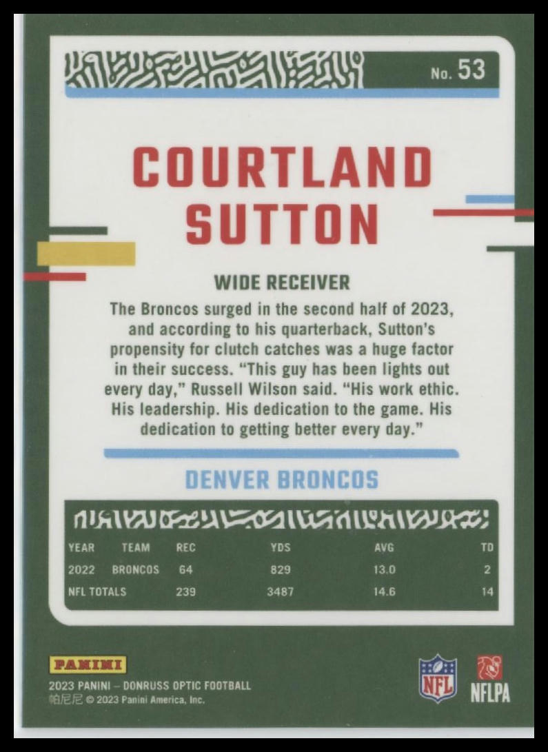 2023 Donruss Optic #53 Courtland Sutton
