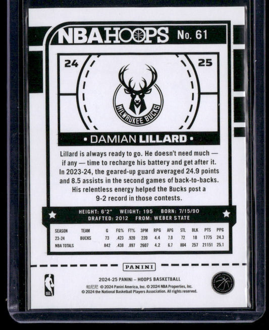 2024-25 Hoops #61 Damian Lillard