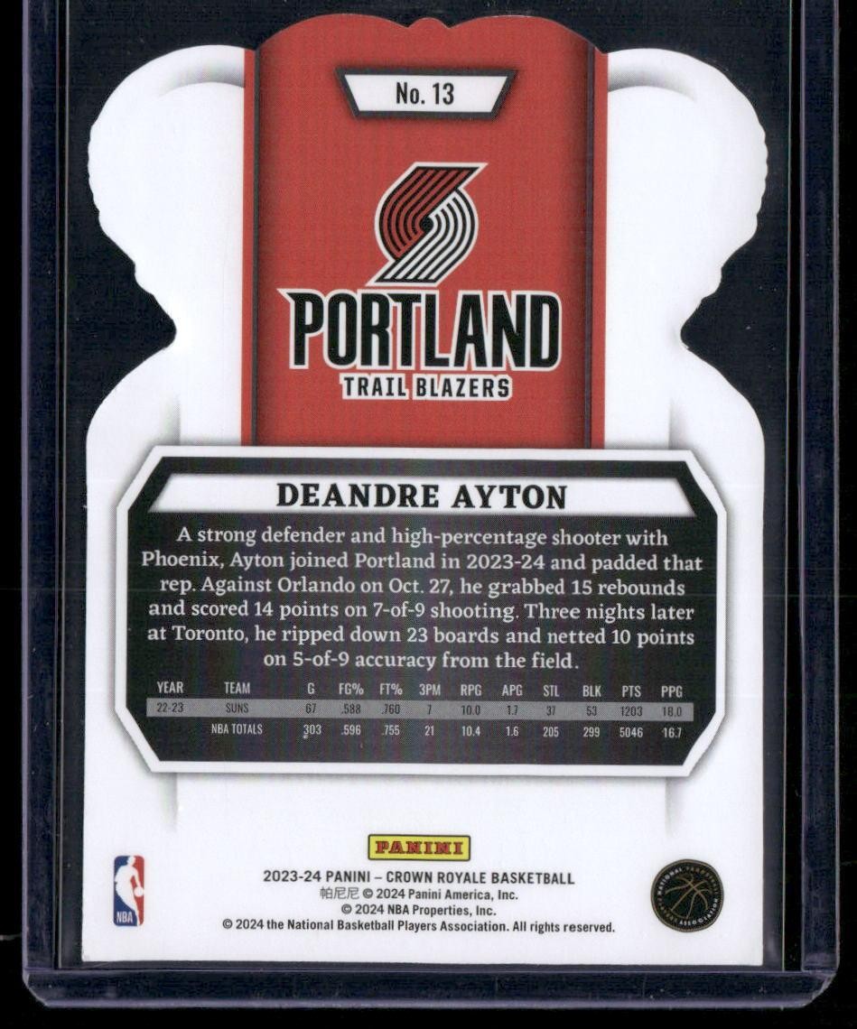 2023-24 Panini Crown Royale #13 Deandre Ayton