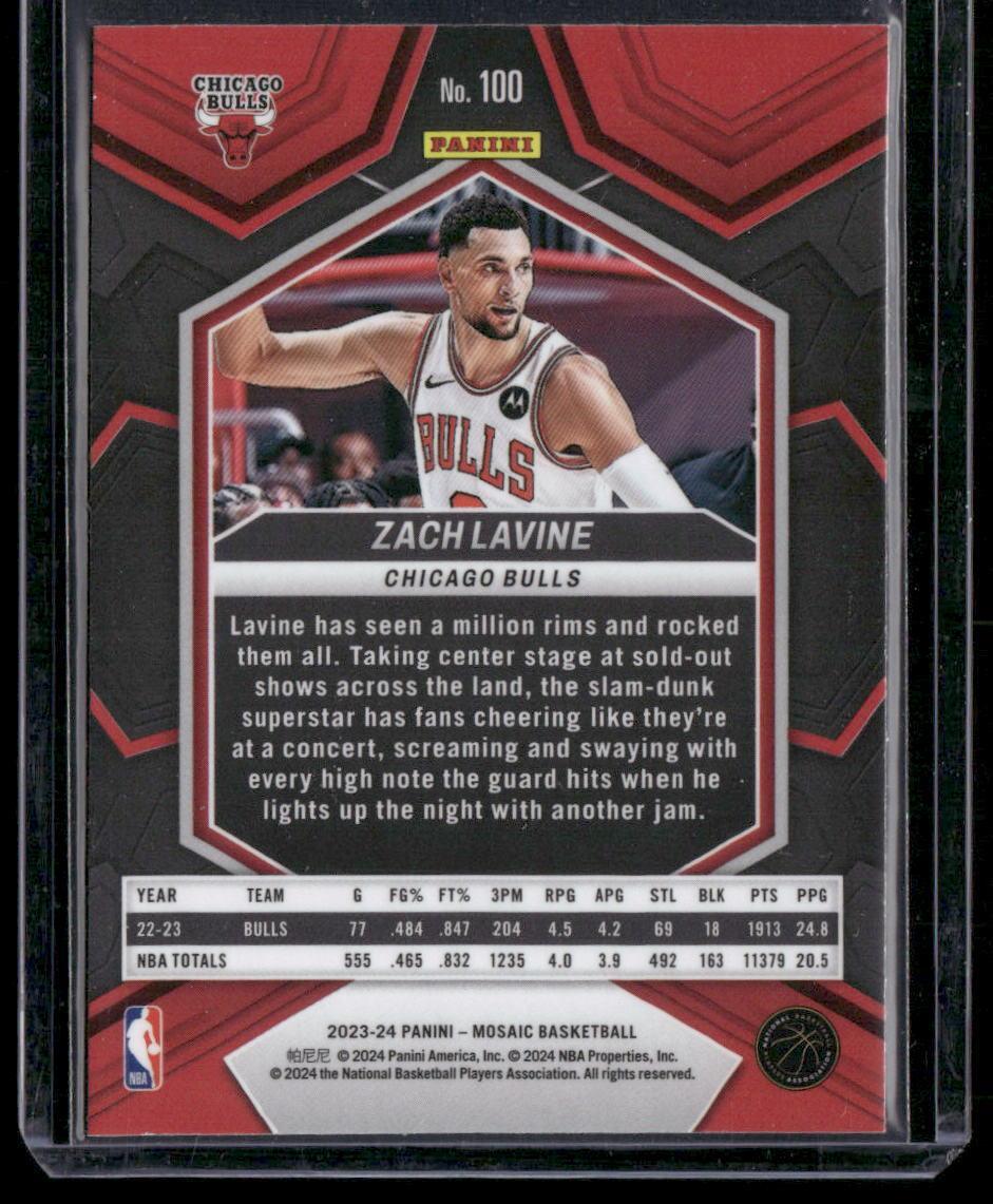 2023-24 Panini Mosaic #100 Zach LaVine