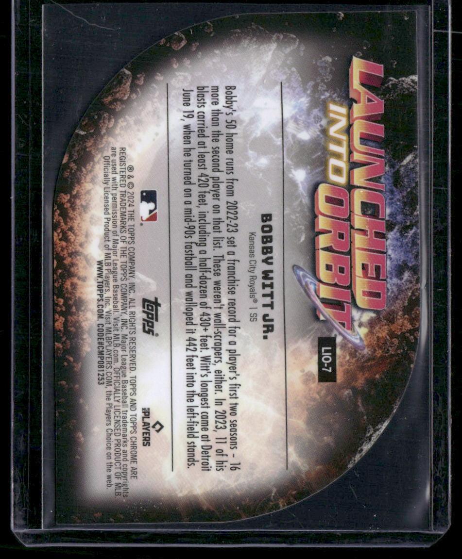 2024 Topps Chrome Cosmic #LIO-7 Bobby Witt Jr. Launched into Orbit