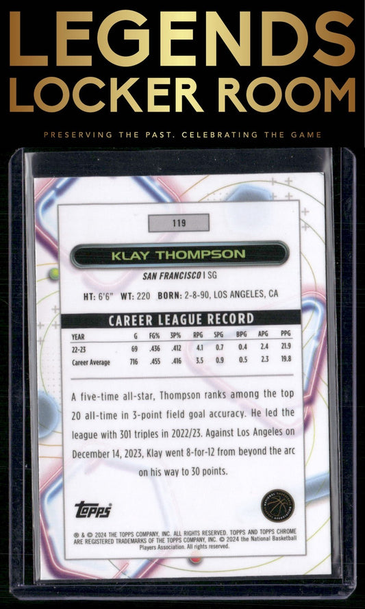 2023-24 Topps Chrome Cosmic #119 Klay Thompson