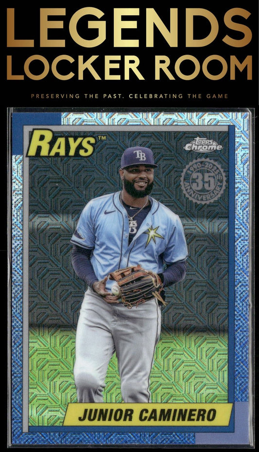 2025 Topps Junior Caminero 1990 Topps Baseball 35th Anniversary Chrome Mojo