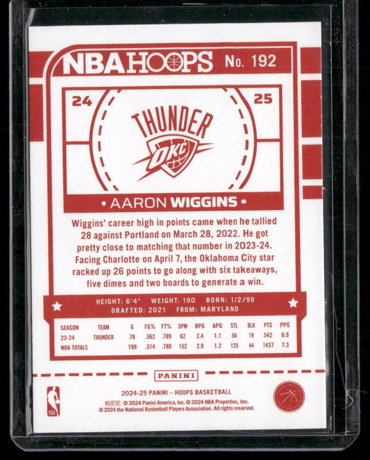 2024-25 Hoops #192 Aaron Wiggins