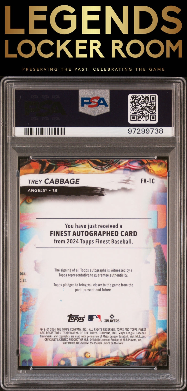 2024 Topps Finest Finest Autographs #FATC Trey Cabbage PSA 10