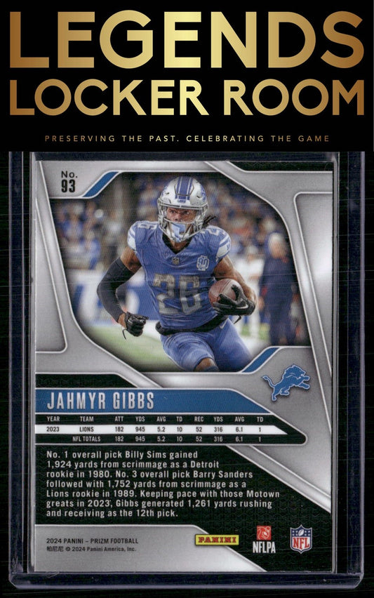 2024 Panini Prizm #93 Jahmyr Gibbs