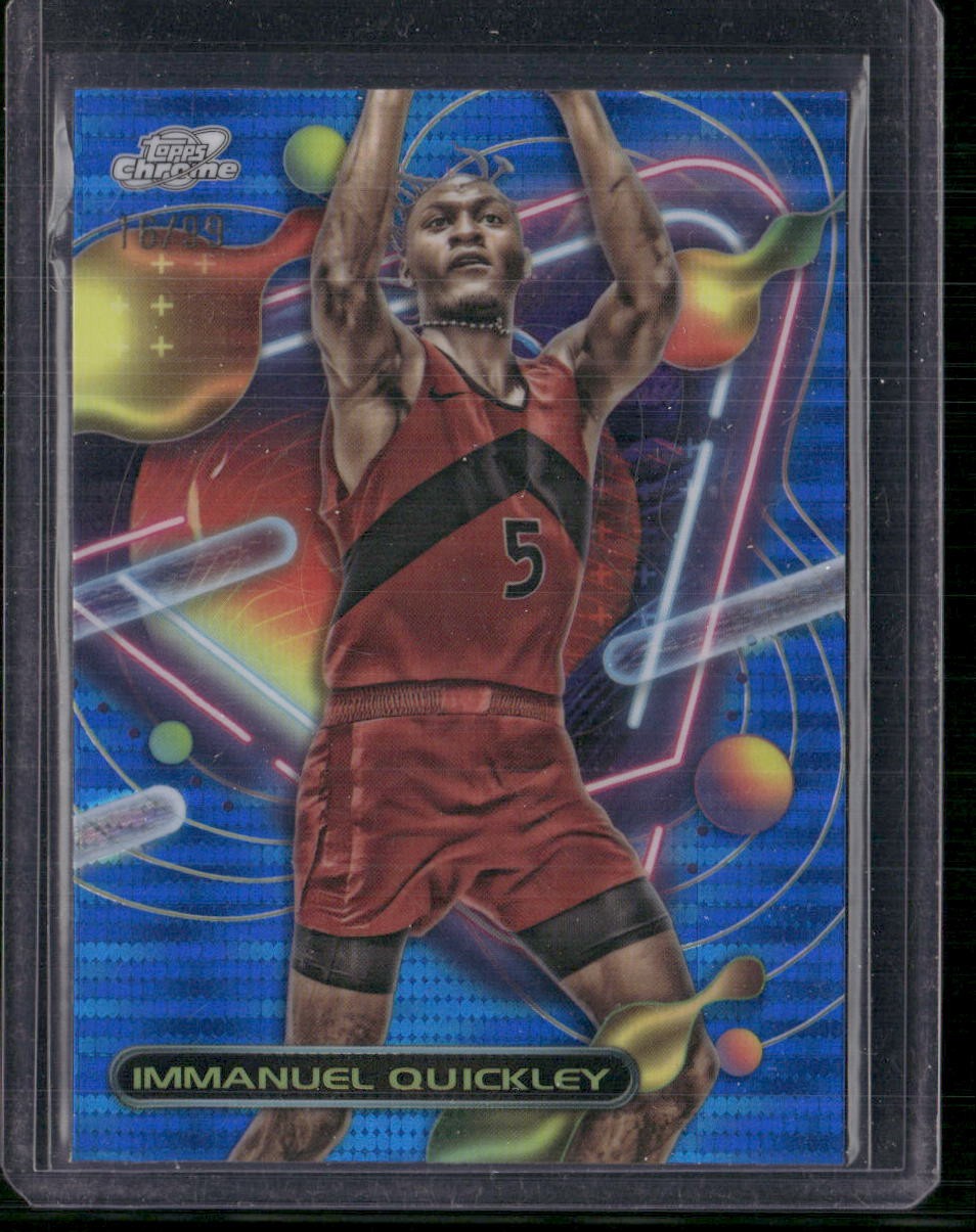 2023-24 Topps Chrome Cosmic #82 Immanuel Quickley Blue Moon Refractors #/99