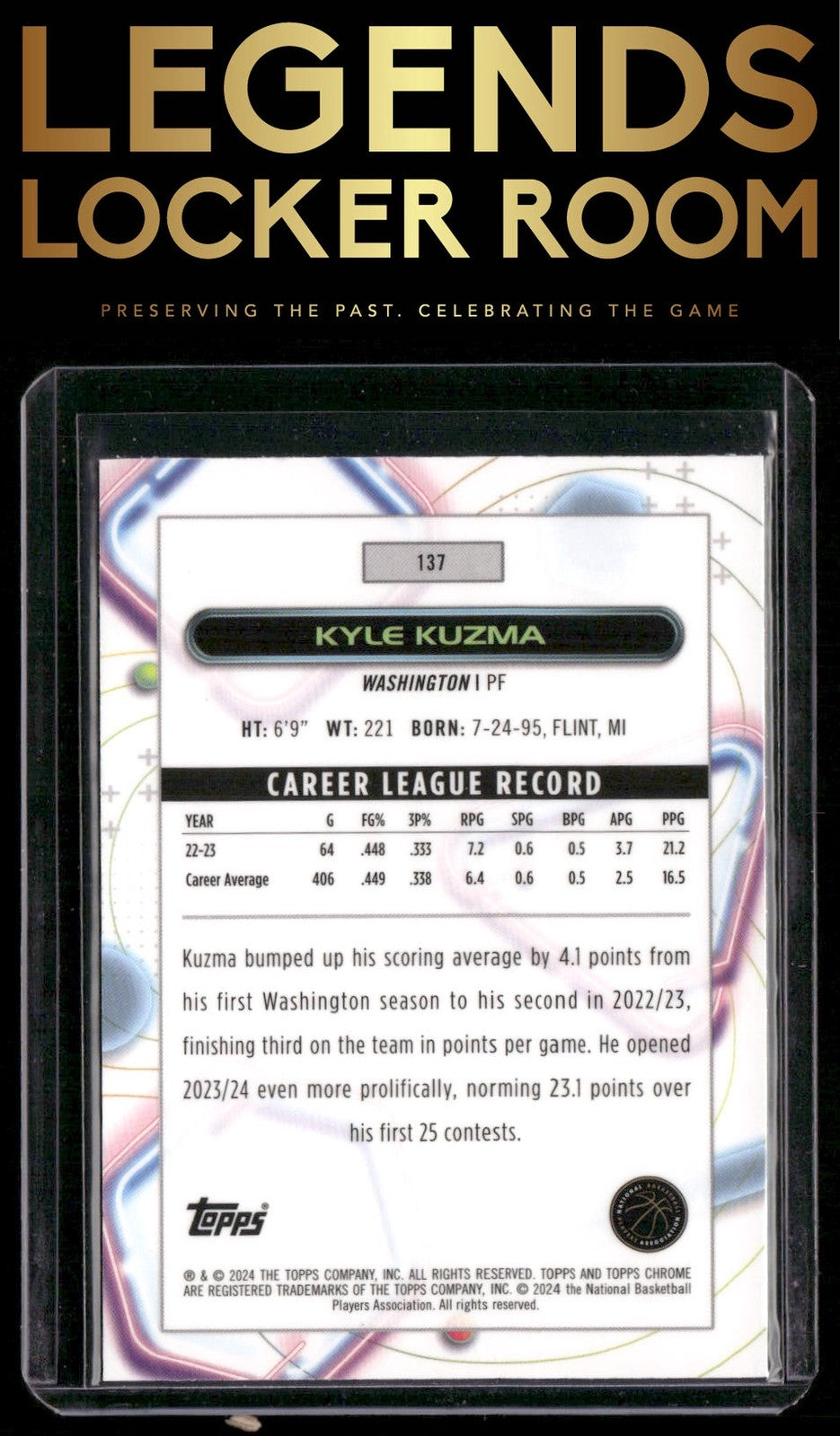 2023-24 Topps Chrome Cosmic #137 Kyle Kuzma