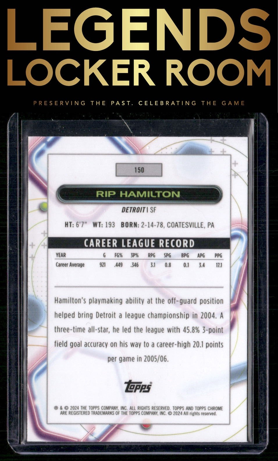 2023-24 Topps Chrome Cosmic #150 Rip Hamilton