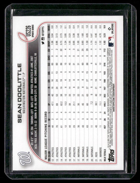 2022 Topps Update #US226 Sean Doolittle