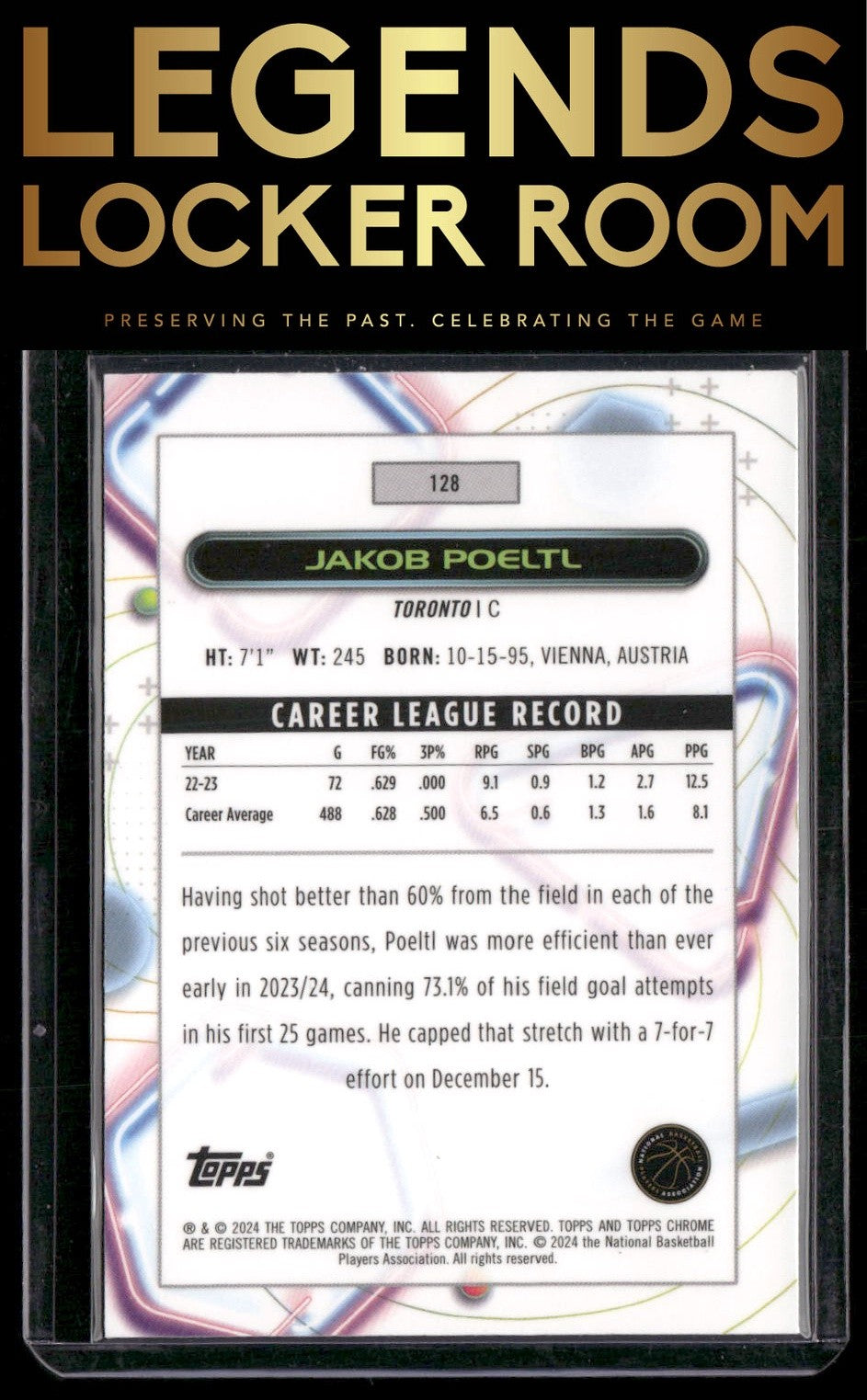 2023-24 Topps Chrome Cosmic #128 Jakob Poeltl