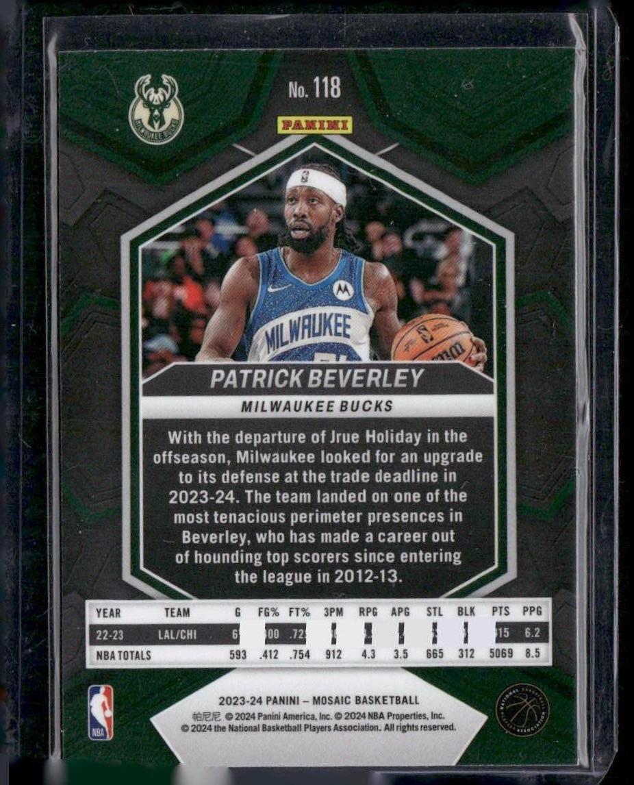 2023-24 Panini Mosaic #118 Patrick Beverley