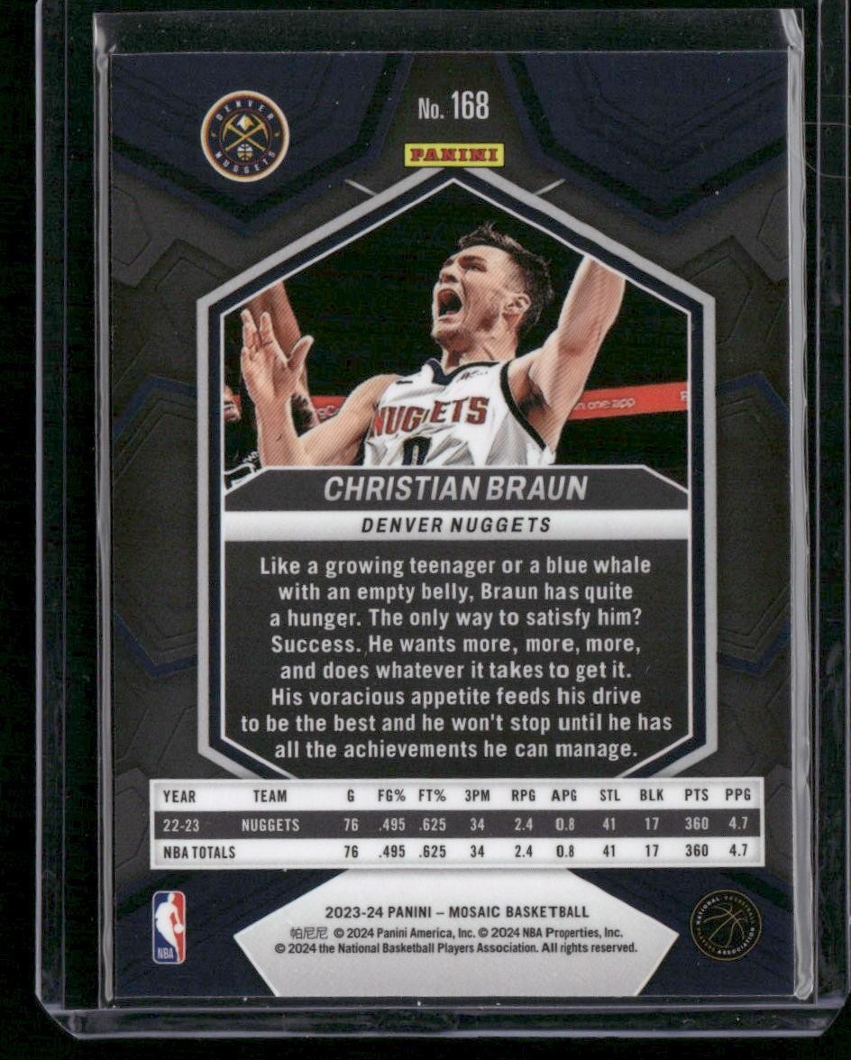 2023-24 Panini Mosaic #168 Christian Braun