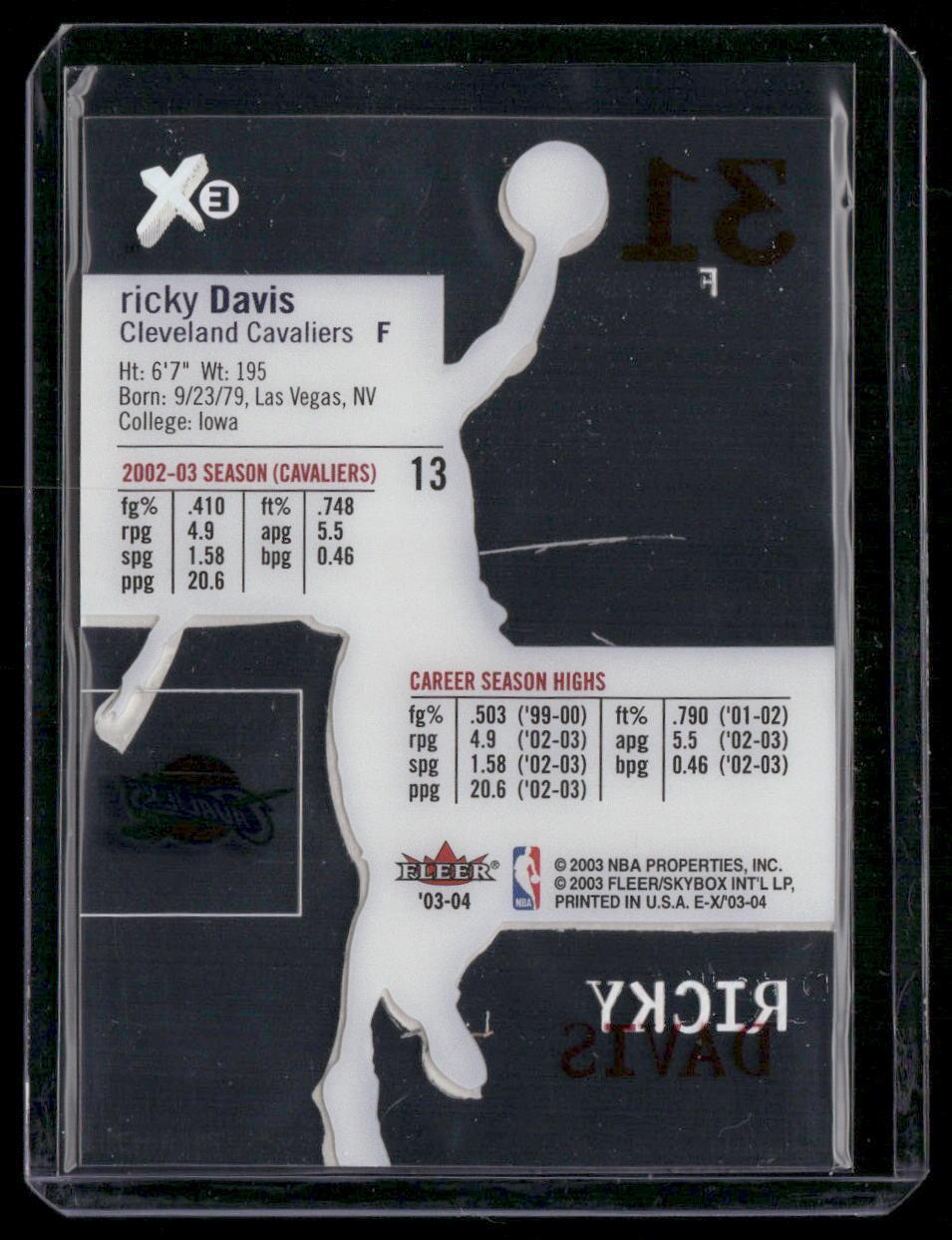 2003 Fleer EX 13 Ricky Davis
