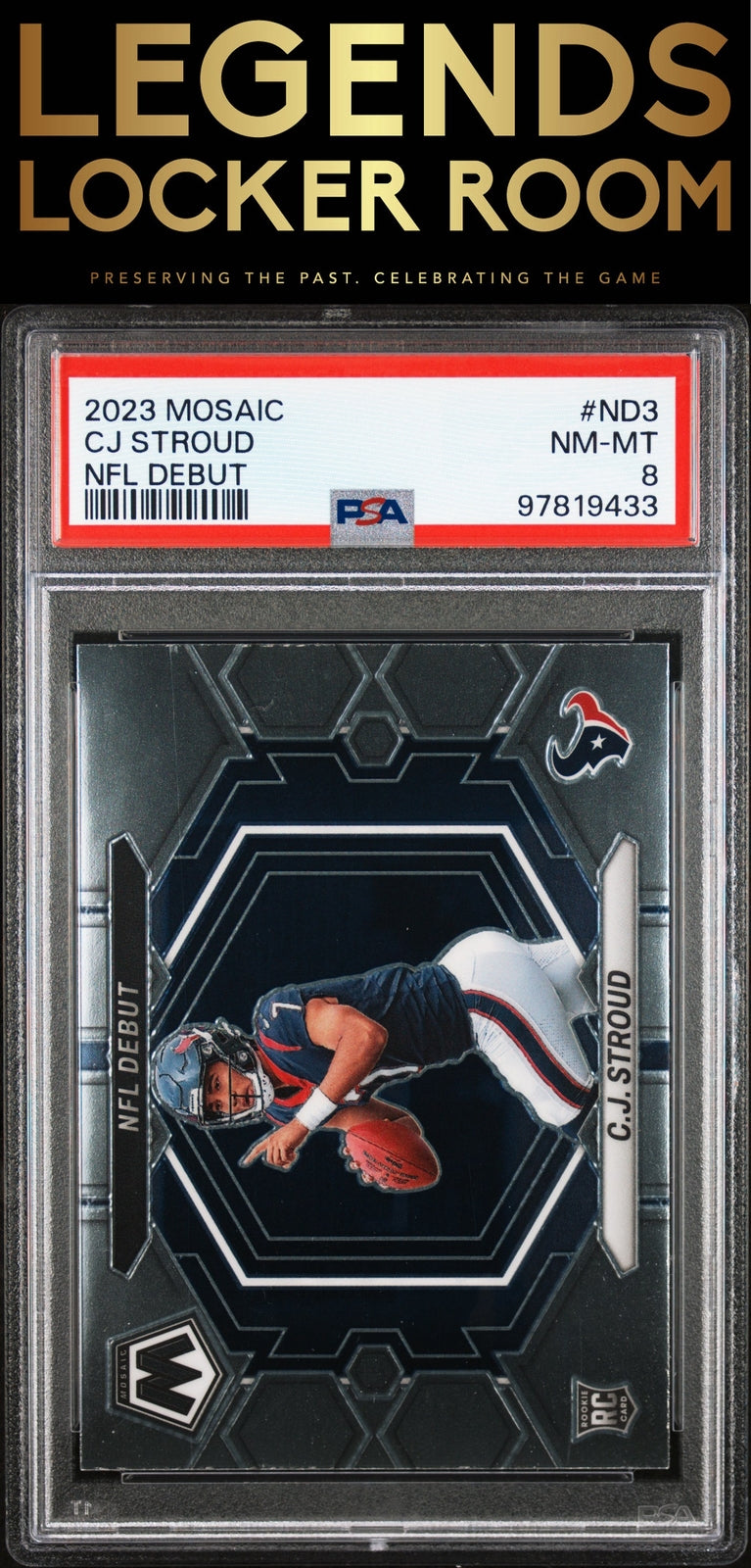 2023 Panini Mosaic Nfl Debut #ND3 Cj Stroud PSA 8