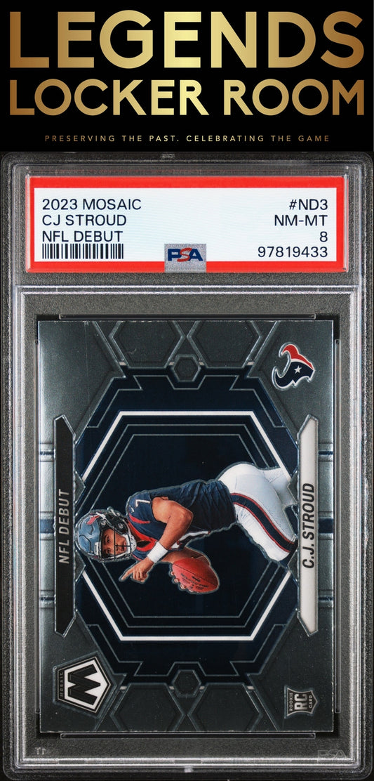 2023 Panini Mosaic Nfl Debut #ND3 Cj Stroud PSA 8