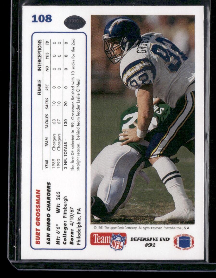 1991 Upper Deck #108 Burt Grossman