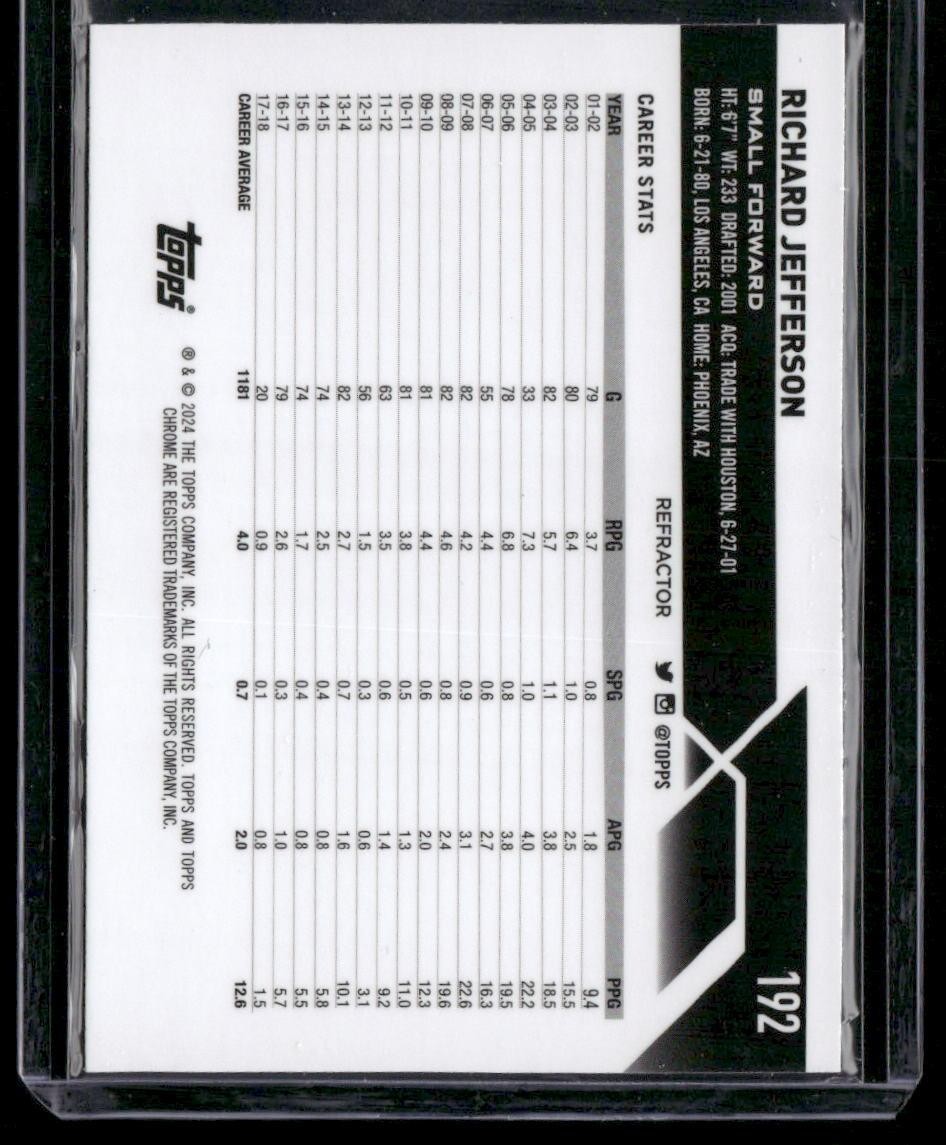 2023-24 Topps Chrome #192 Richard Jefferson Refractors