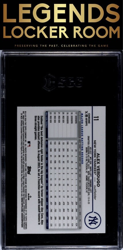 2024 Topps Chrome #11 Alex Verdugo Pink Ref. SGC 9.5