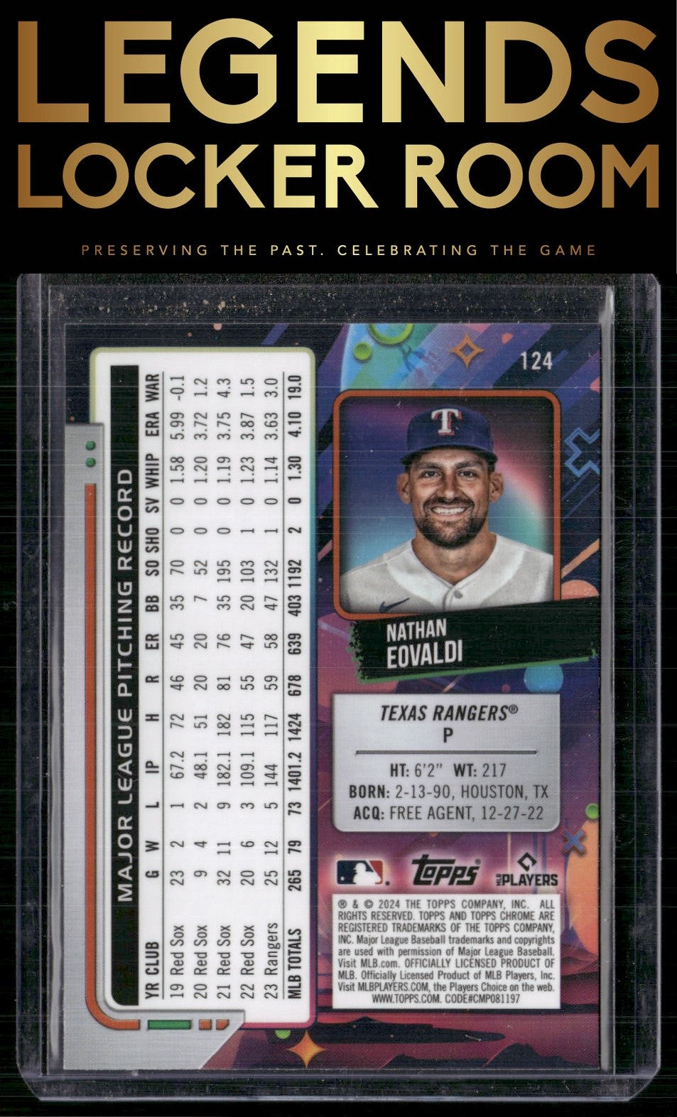 2024 Topps Chrome Cosmic #124 Nathan Eovaldi