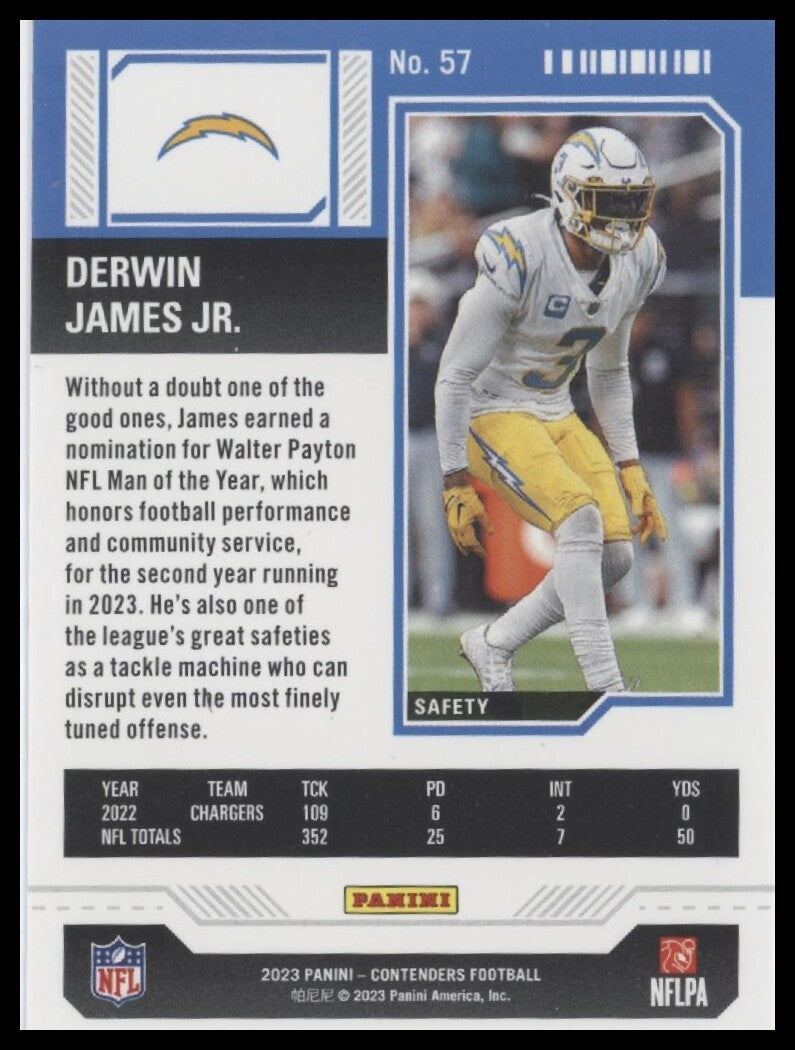 2023 Panini Contenders #57 Derwin James Jr.
