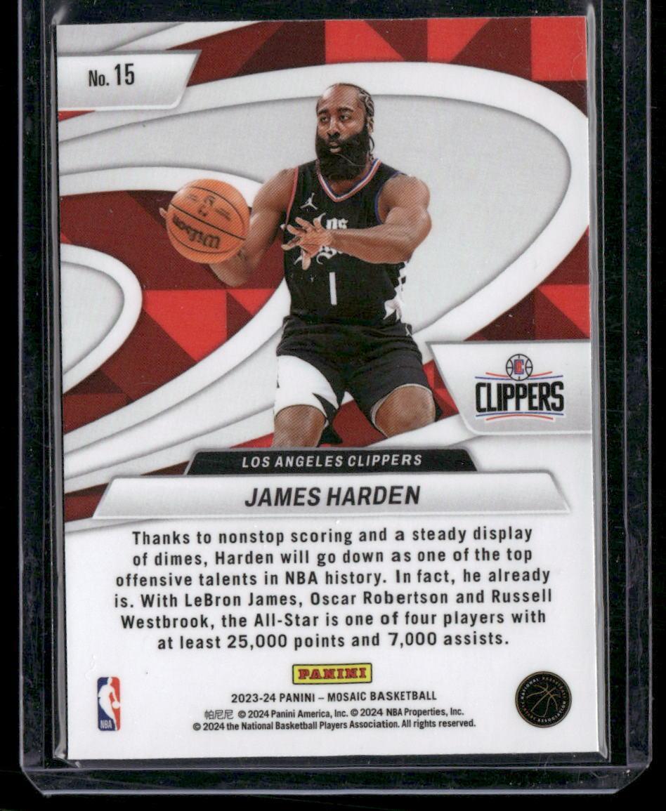 2023-24 Panini Mosaic #15 James Harden Give and Go