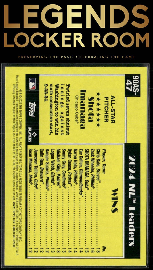 2025 Topps Shota Imanaga 1990 Topps Baseball 35th Anniversary All-Stars