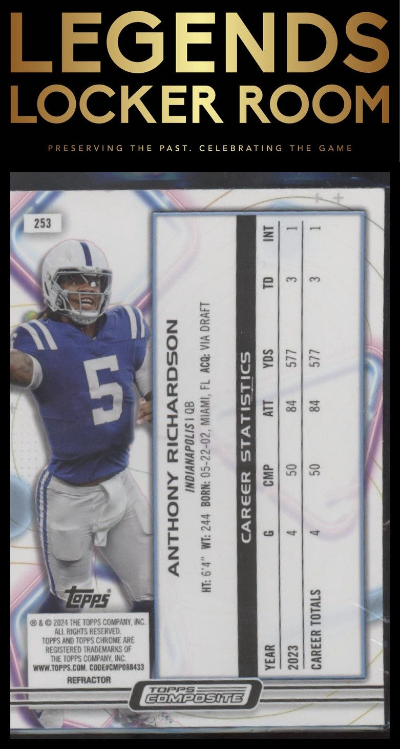 2023 Topps Composite #253 Anthony Richardson Cosmic Chrome Refractor