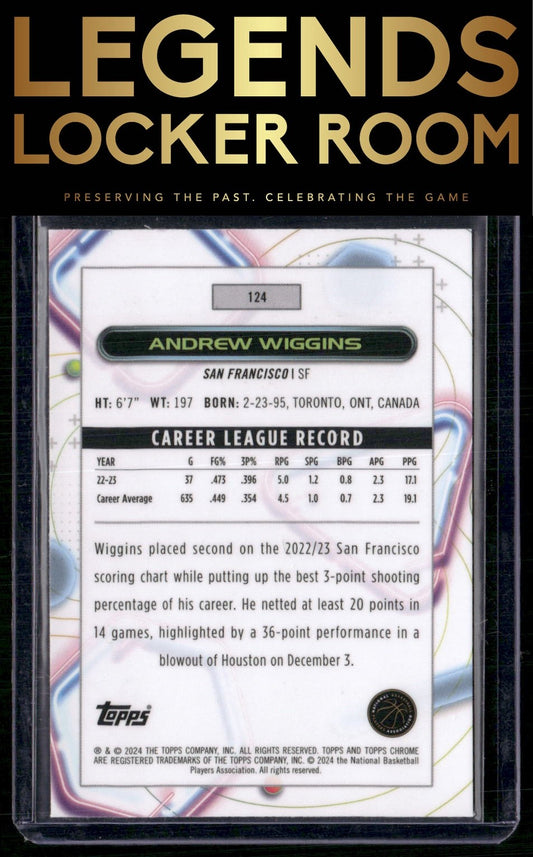 2023-24 Topps Chrome Cosmic #124 Andrew Wiggins