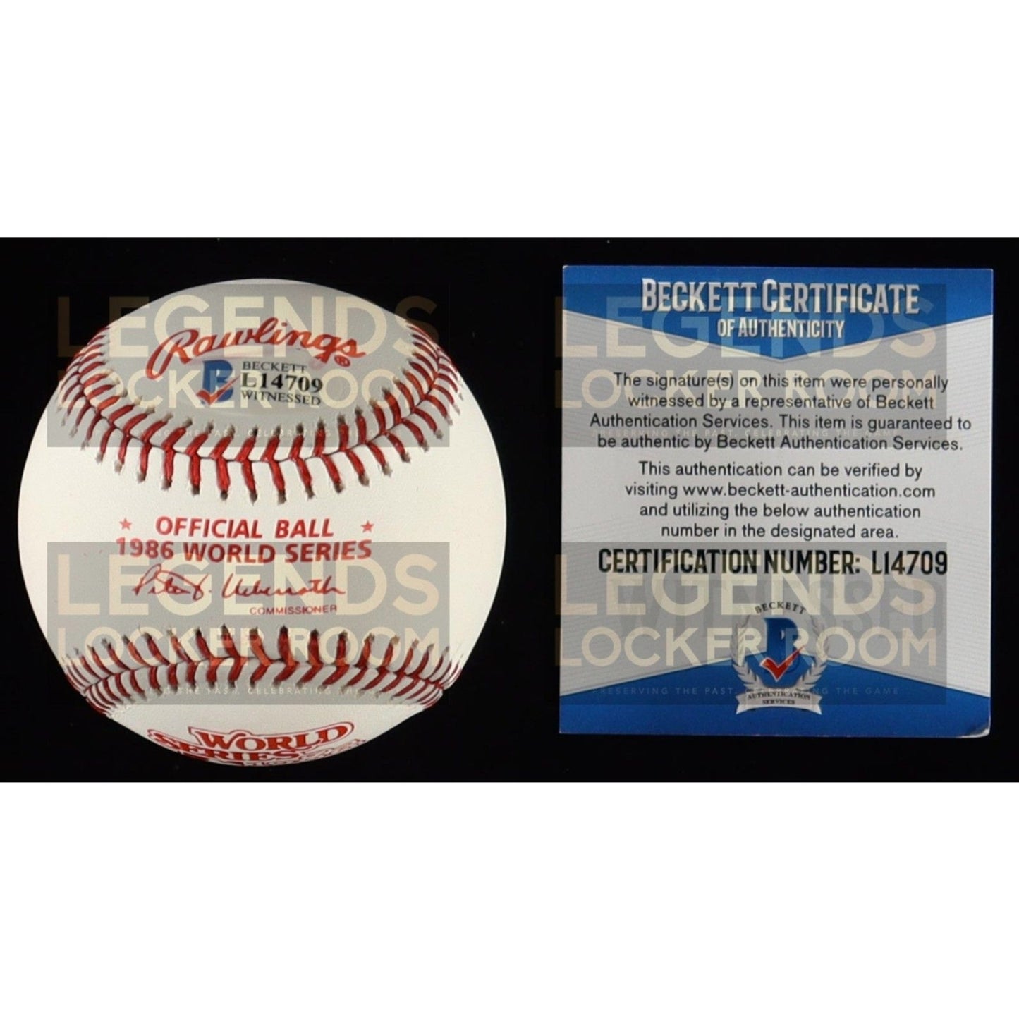 Dwight Gooden & Darryl Strawberry Signed 1986 World Series Logo Baseball