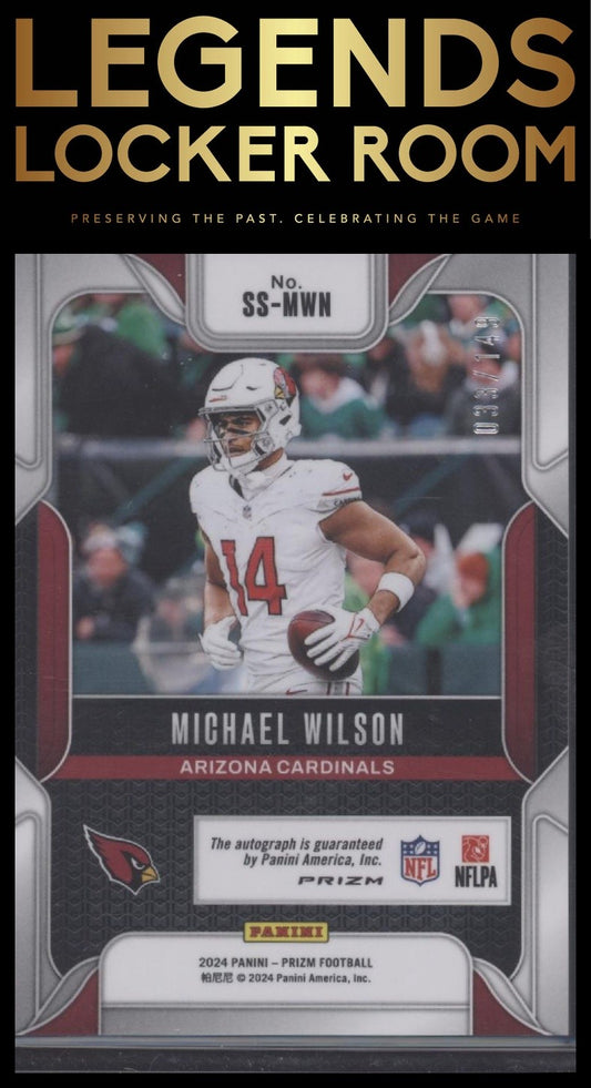 2024 Panini Prizm #SS-MWN Michael Wilson Sensational Signatures #/149