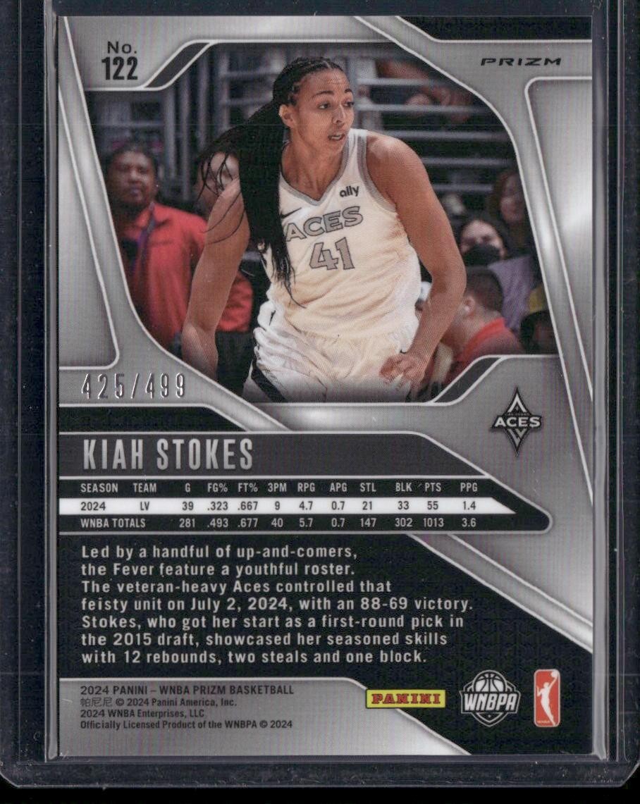 2024 Panini Prizm WNBA #122 Kiah Stokes Pulsar Prizms #/499